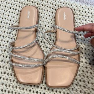 Wedding Sandals Pearl size 10 Square Toe